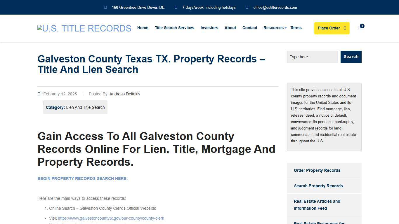 Title Search: Unlocking Property Records Easily U.S. Title Records